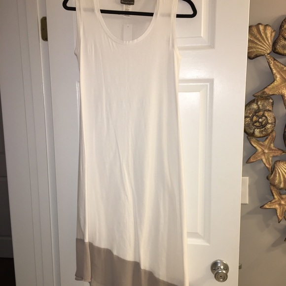 Tommy Bahama Knit & Chiffon T-Shirt Dress - XS - Picture 2 of 4